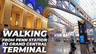 Walking NYC  Penn Station to Times Square amp Grand Central Terminal July 2021 [upl. by Hedveh]