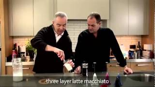 aerolatte  milk frother makes three layer caffè latte macchiato [upl. by Rinee]