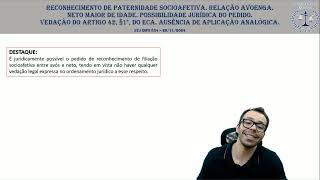 STJ INFO 834 paternidade socioafetiva e adoção [upl. by Anica842]