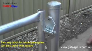 Gate Latch 2 way for round pipe and square [upl. by Adnirb675]