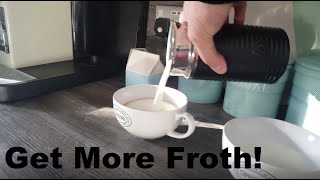 How to Get More Froth from Your Nespresso Coffee Aeroccino  Nespresso tips and help [upl. by Damaris]