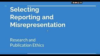 Selective Reporting and Misrepresentation of data Research and Publication ethics Phd coursework [upl. by Wivinia]