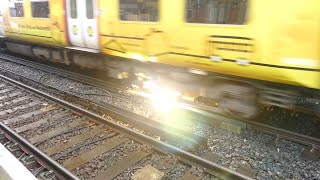 Merseyrail 507 009 making arcs at Birkdale station [upl. by Dasya]